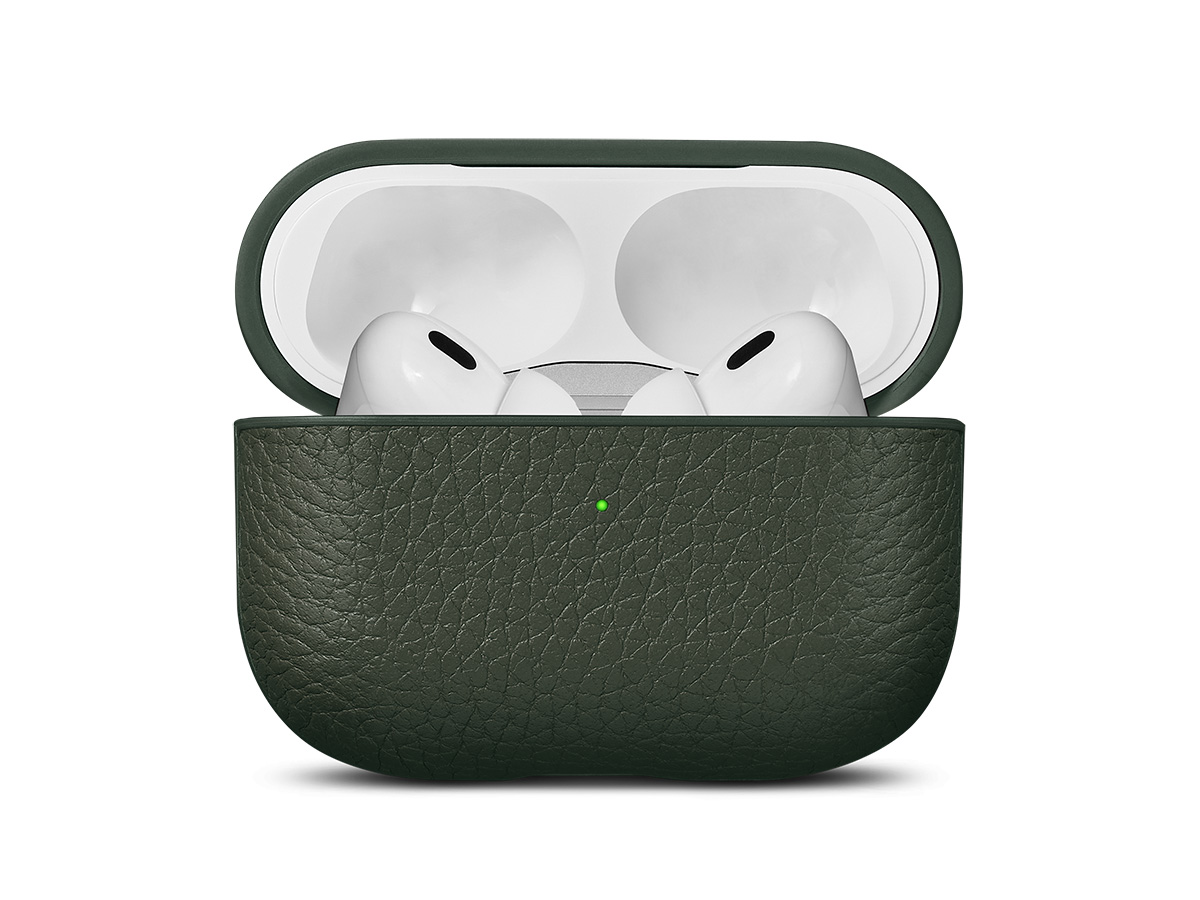 Woolnut Leather Case voor AirPods Pro 2nd Gen - Groen