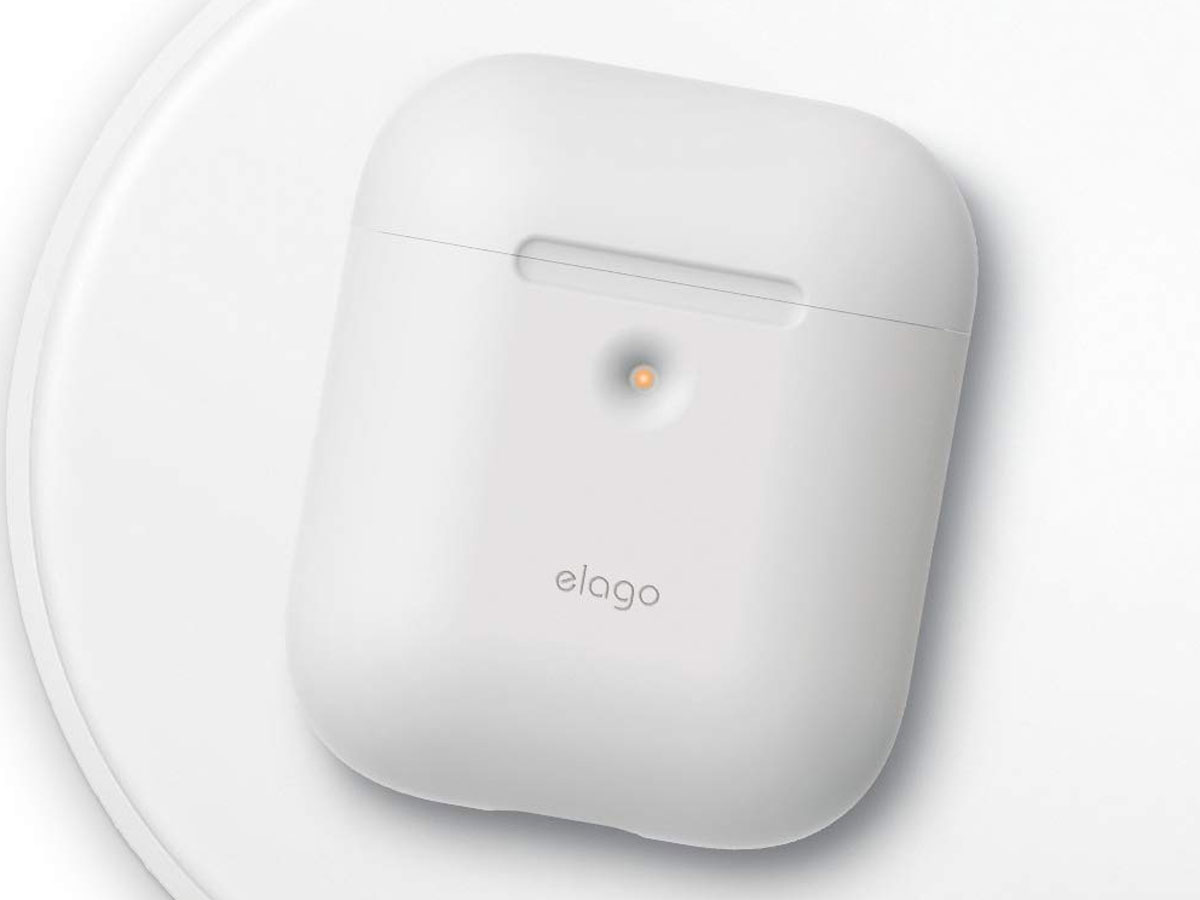 Elago Silicone Skin voor Airpods Wireless Charging Case - Wit