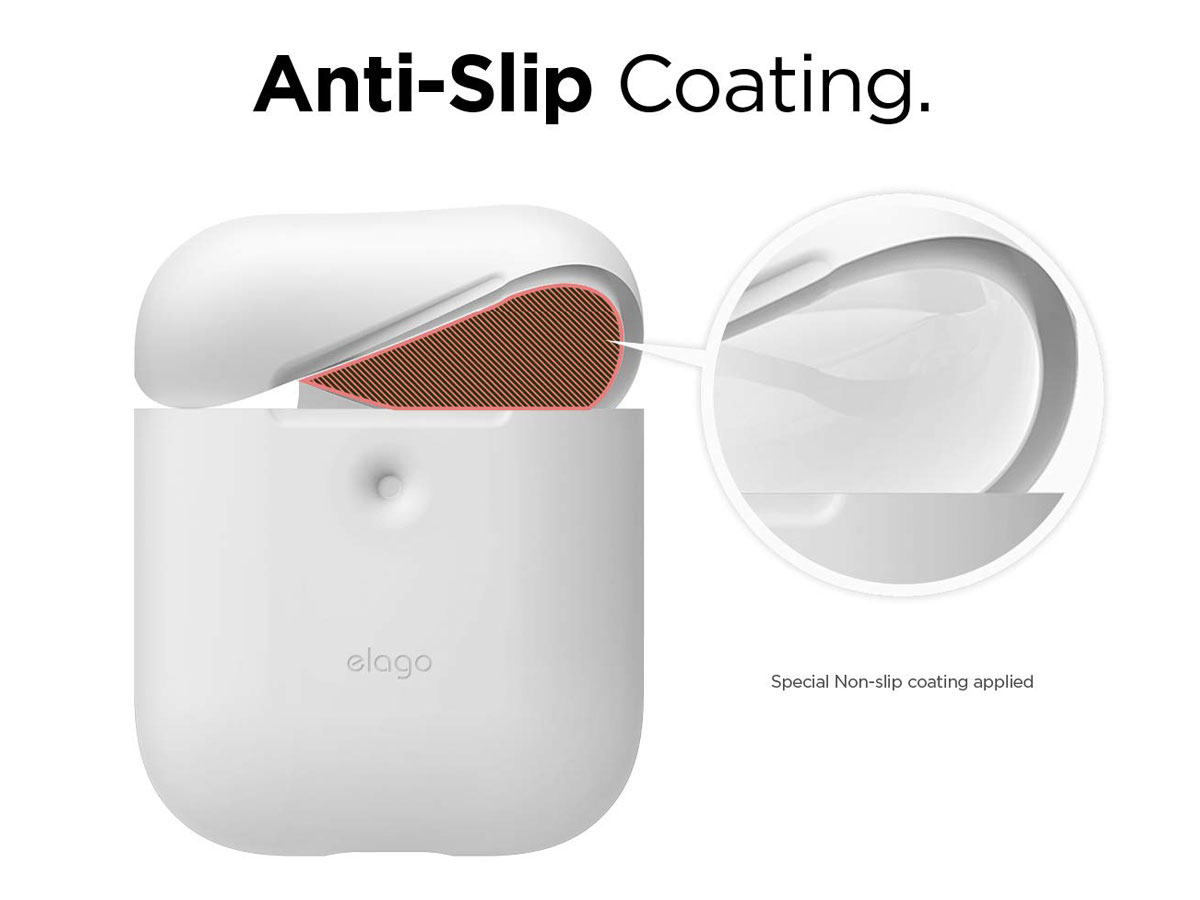 Elago Silicone Skin voor Airpods Wireless Charging Case - Wit