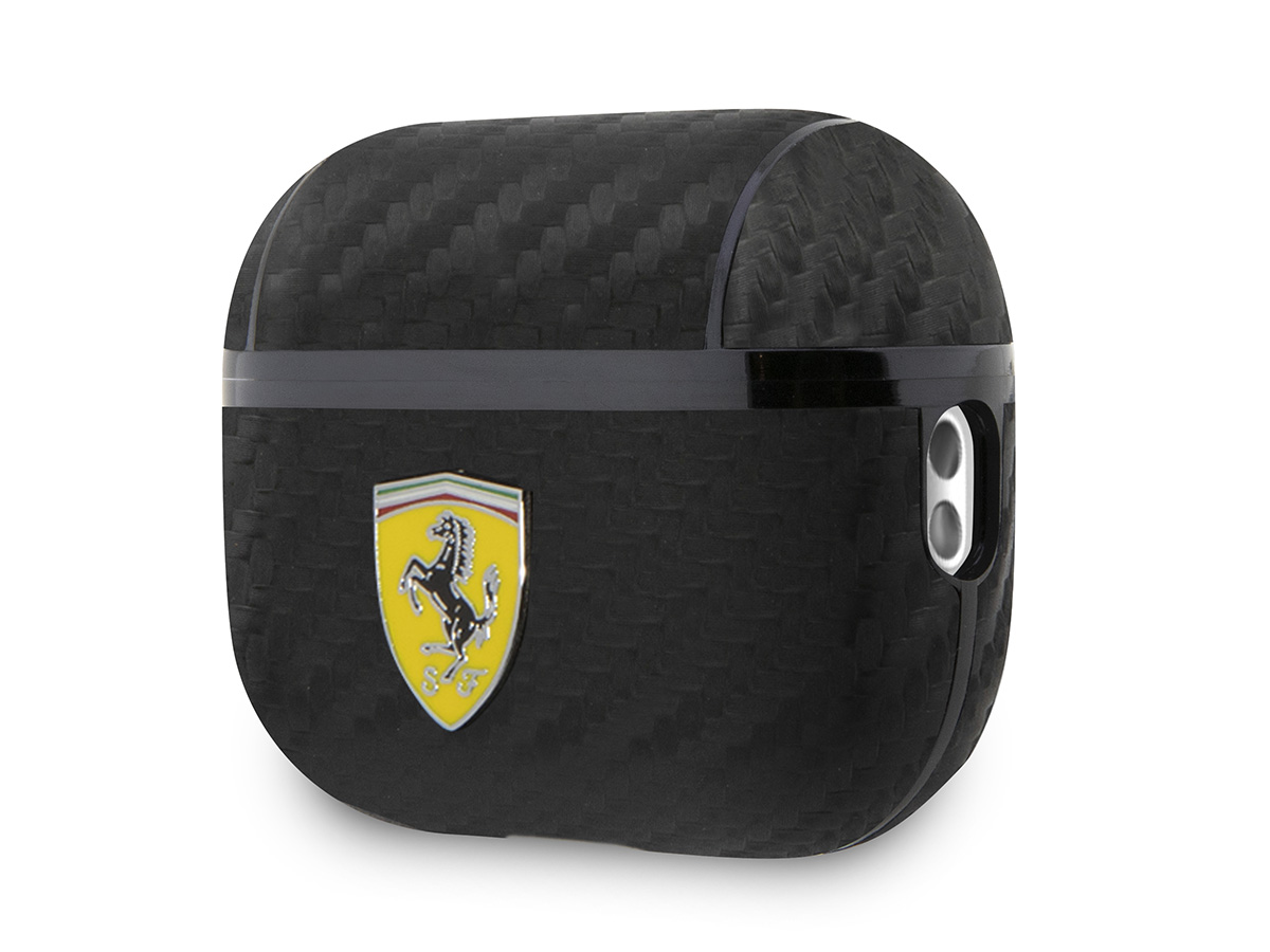 Ferrari Carbon Case Zwart - AirPods Pro 2nd Gen Case Hoesje