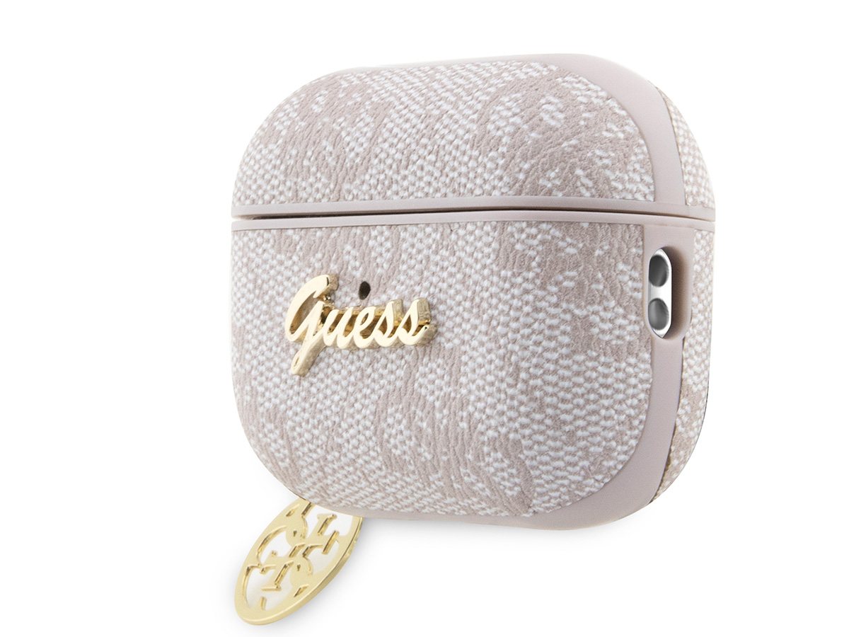 Guess 4G Monogram Charm Case Roze - AirPods Pro 1 & 2 Case Hoesje