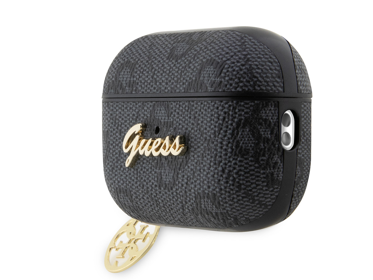 Guess 4G Monogram Charm Case Grijs - AirPods Pro 1 & 2 Case Hoesje