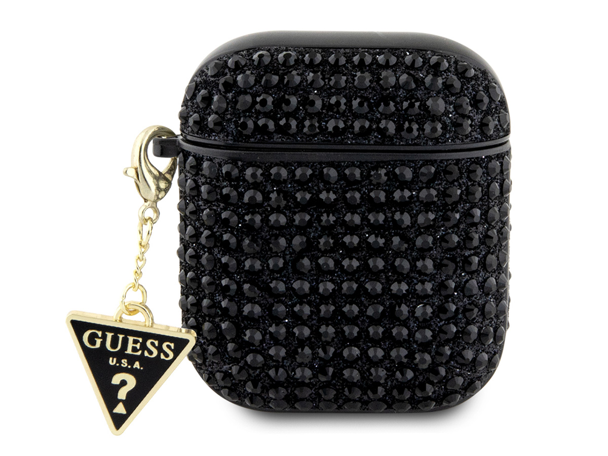 Guess Diamond Charm Case Zwart - AirPods 1/2 Case Hoesje