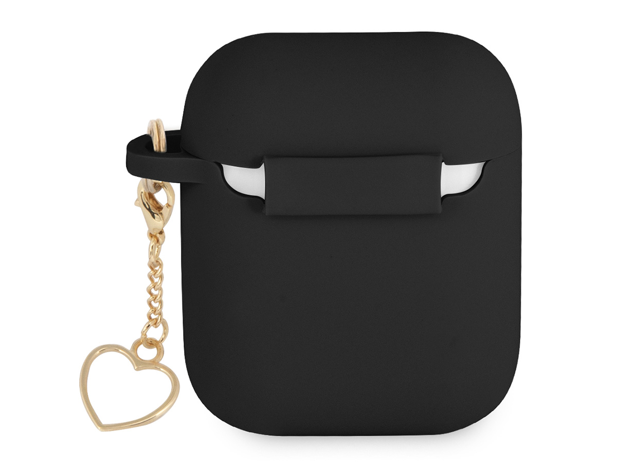 Guess Heart Charm Silicone Case - AirPods 1/2 Case Hoesje