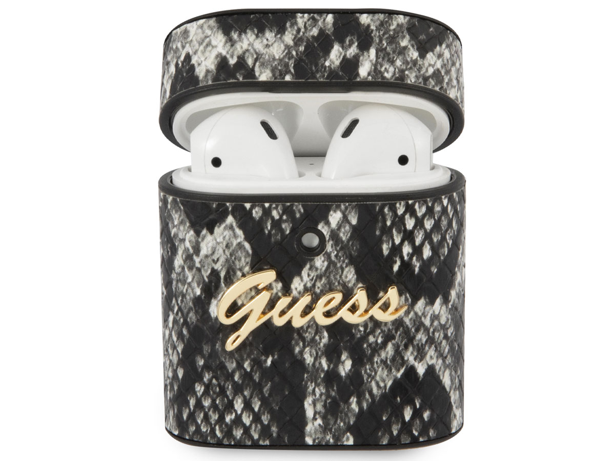 Guess Python Case Zwart - AirPods 1 & 2 Case Hoesje