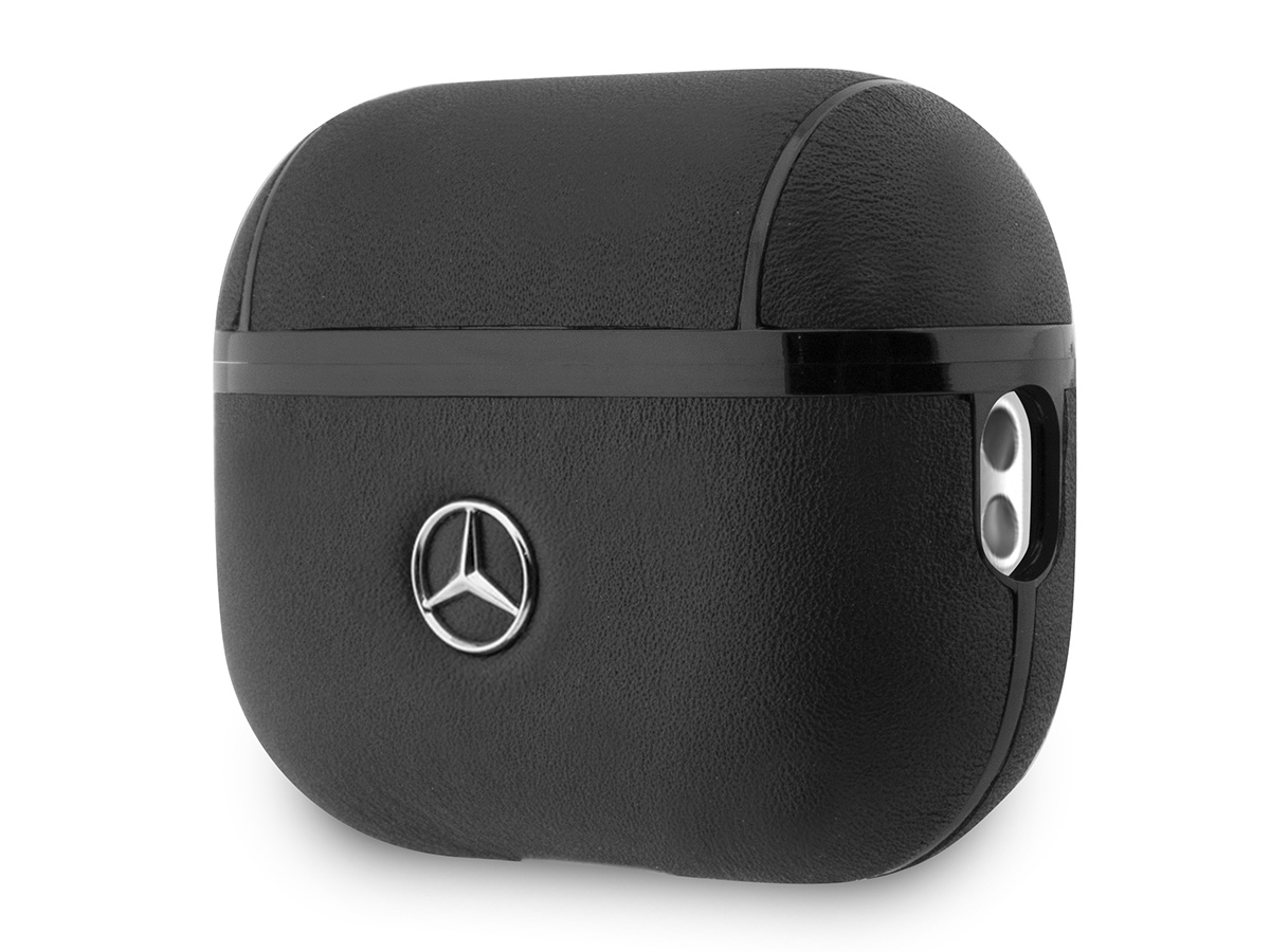 Mercedes-Benz Leather Case Zwart - AirPods Pro 2nd Gen Hoesje