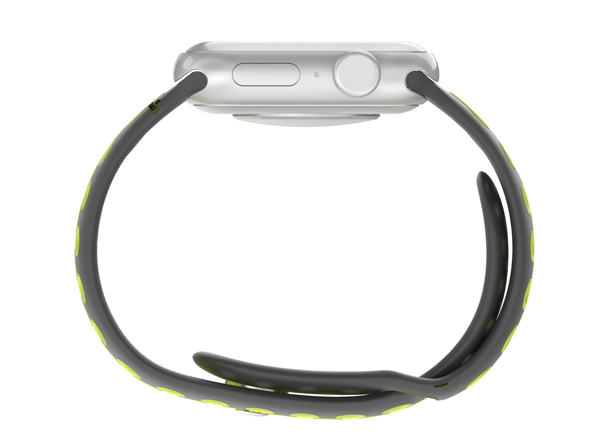 BeHello Silicone Sport Strap Geel - Apple Watch Bandje 38/40mm