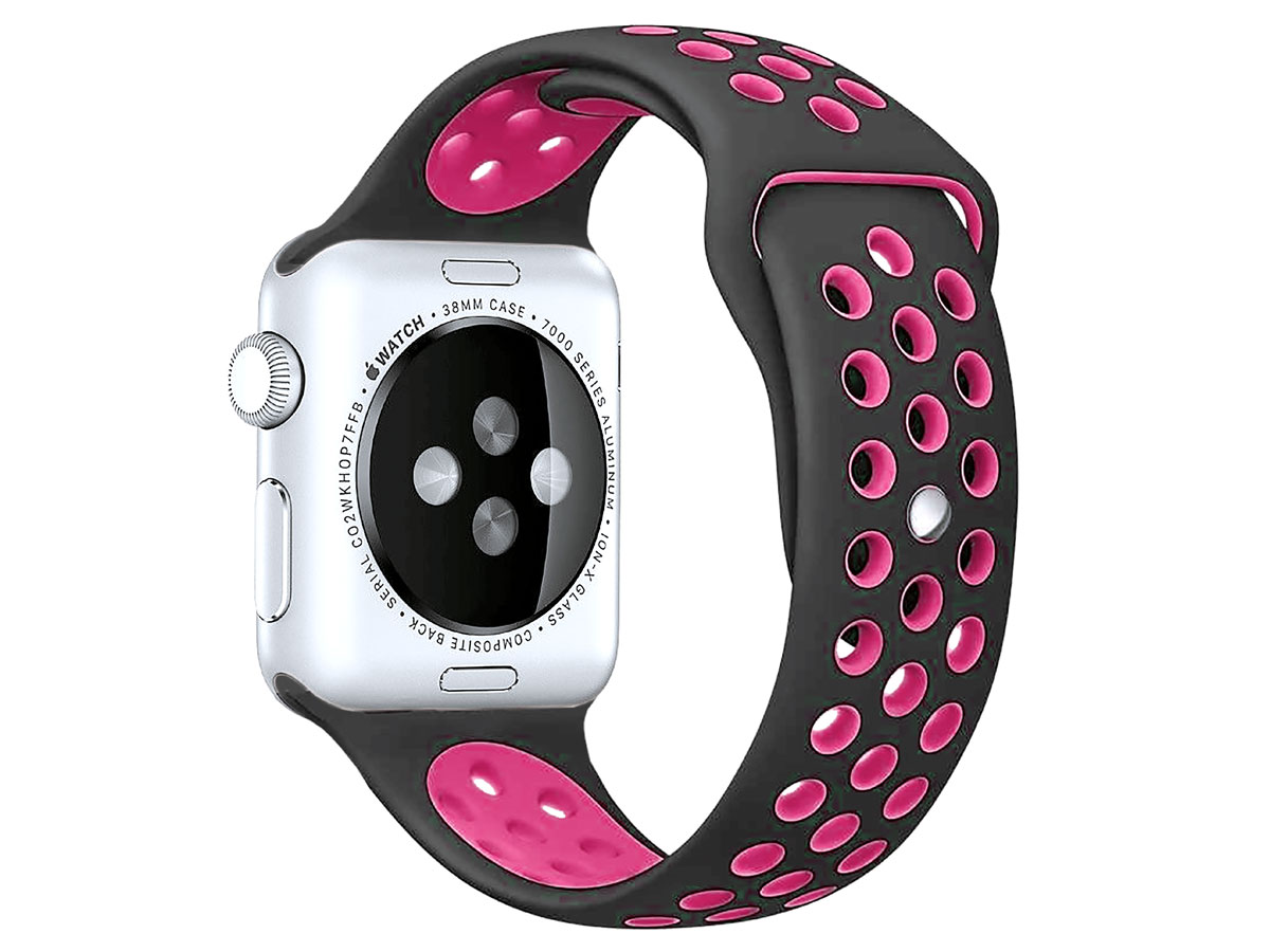 BeHello Silicone Sport Strap Roze - Apple Watch Bandje 38/40mm