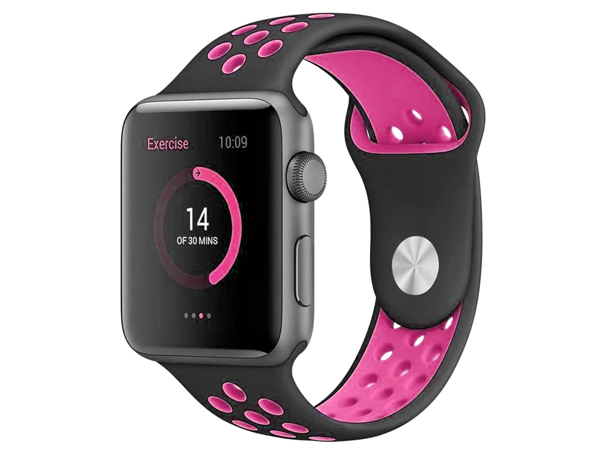 BeHello Silicone Sport Strap Roze - Apple Watch Bandje 38/40mm