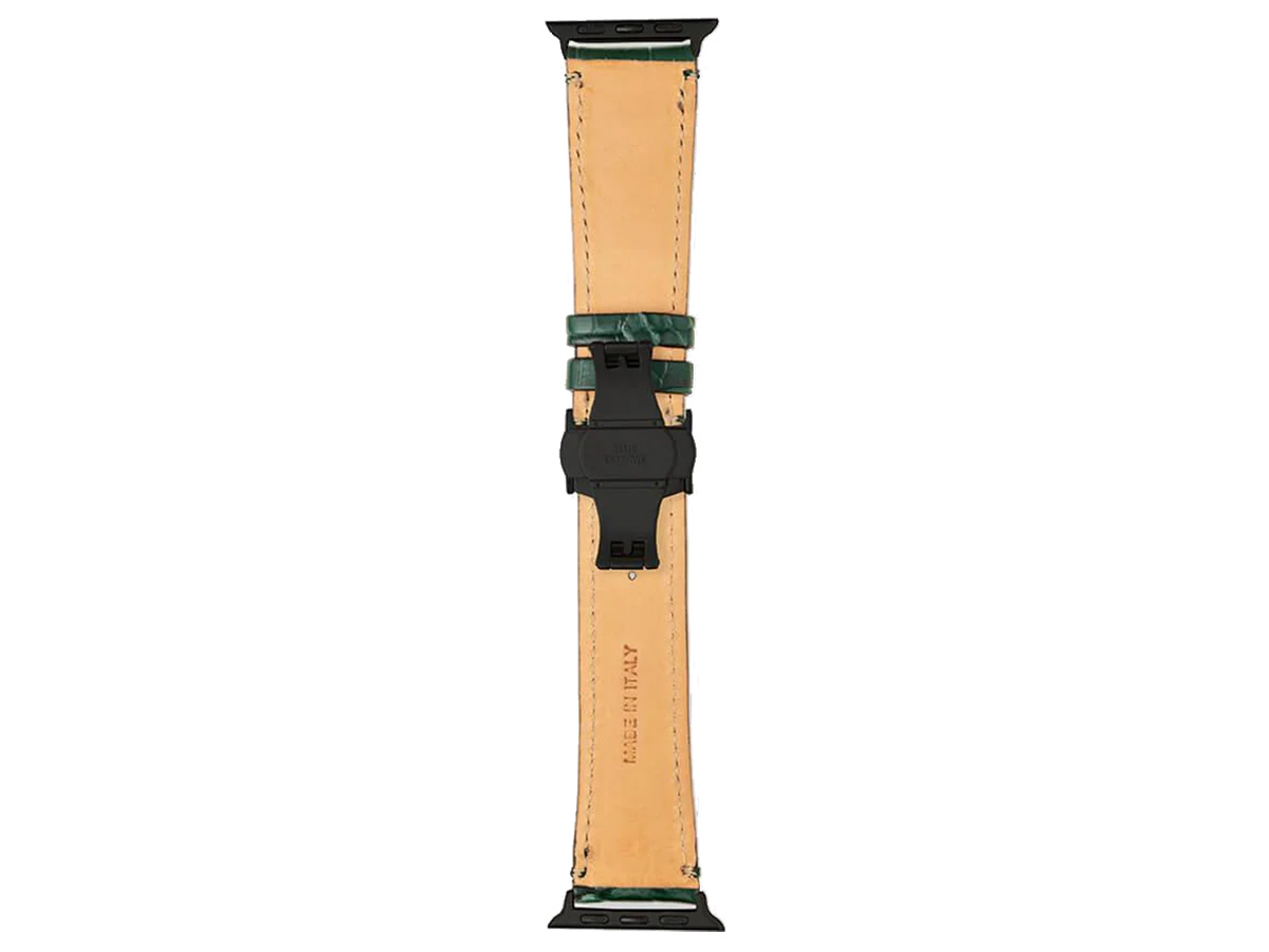 Gatti Alligator Apple Watch Band 42/44/45/49mm - Green Emerald/Black