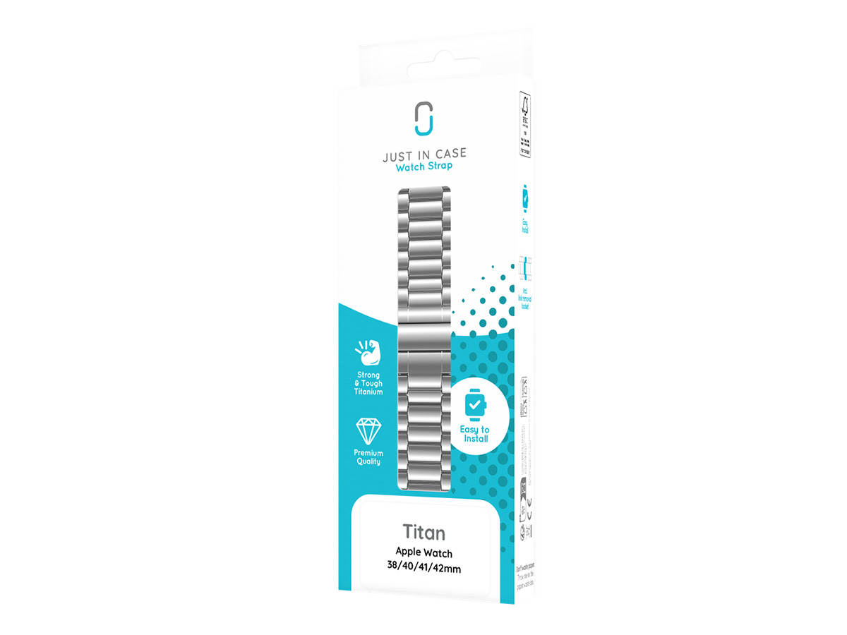 Just in Case Titanium Strap Natural - Apple Watch Bandje 38/40/41/42 mm