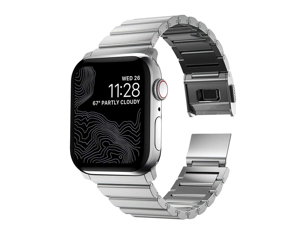 Nomad Steel Band Silver - Apple Watch Band 42/44/45/49 mm