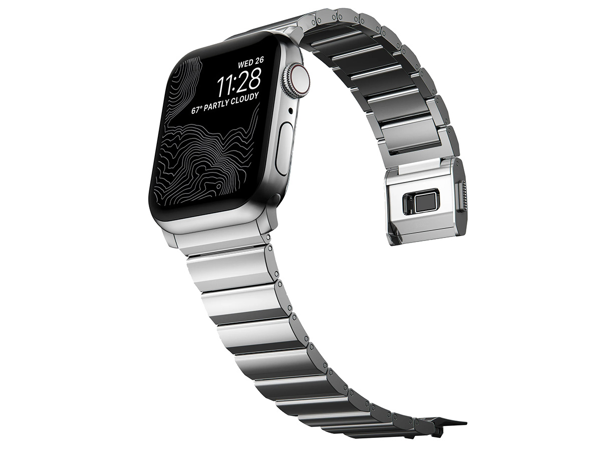 Nomad Steel Band Silver - Apple Watch Band 42/44/45/49 mm