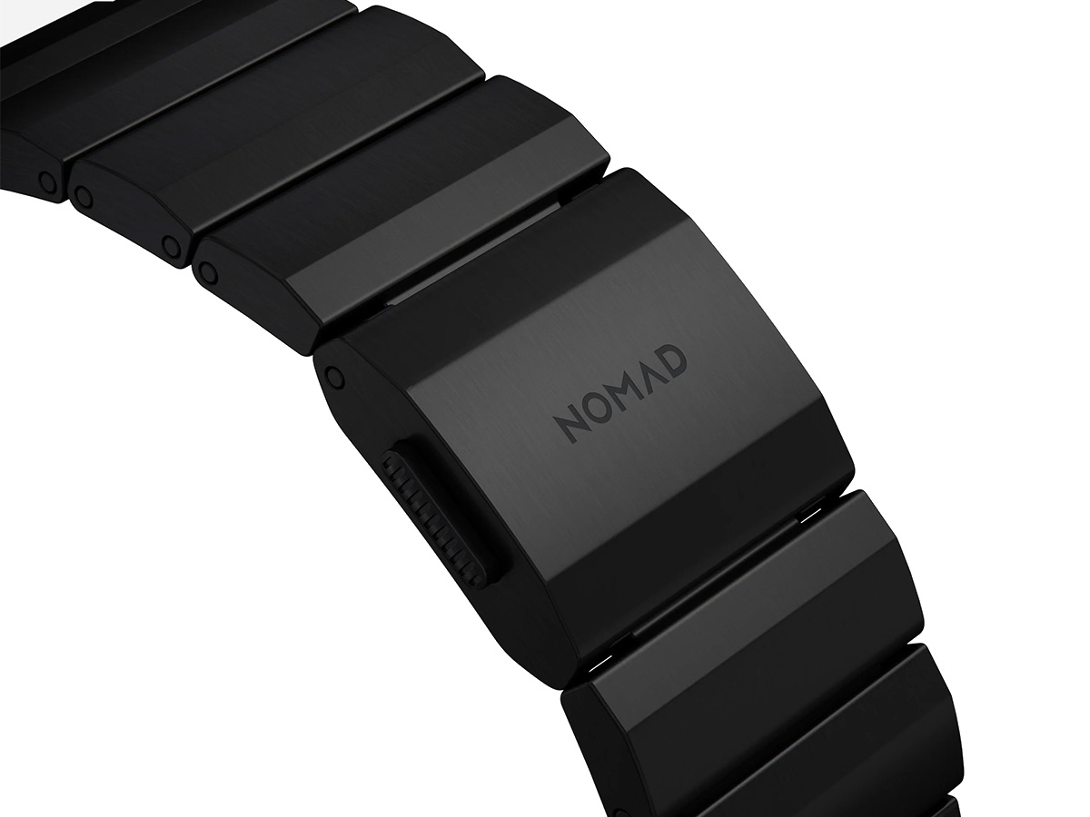 Nomad Titanium Band Zwart - Apple Watch Band 42/44/45/49 mm