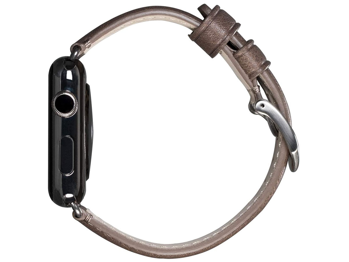 Sena Heritage Leather Strap Grijs - Apple Watch Band 42/44/45mm & Ultra