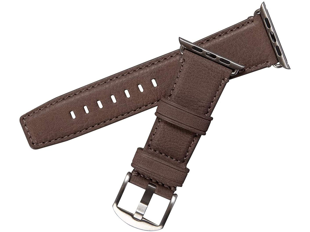 Sena Heritage Leather Strap Grijs - Apple Watch Band 42/44/45mm & Ultra