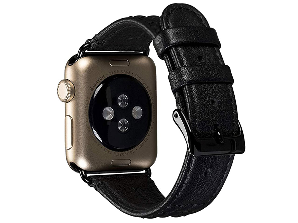 Sena Isa Leather Strap Zwart - Apple Watch Band 38/40/41mm