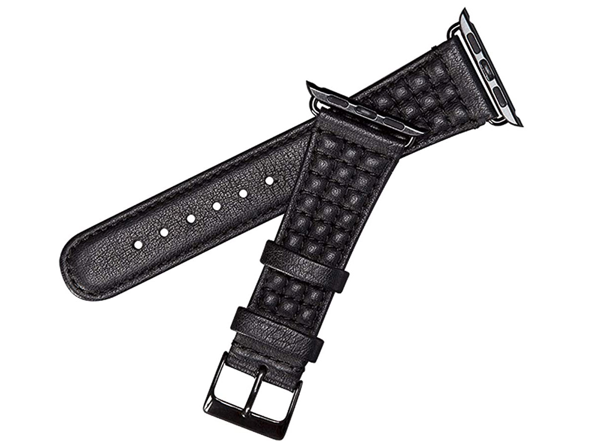 Sena Isa Leather Strap Zwart - Apple Watch Band 38/40/41mm