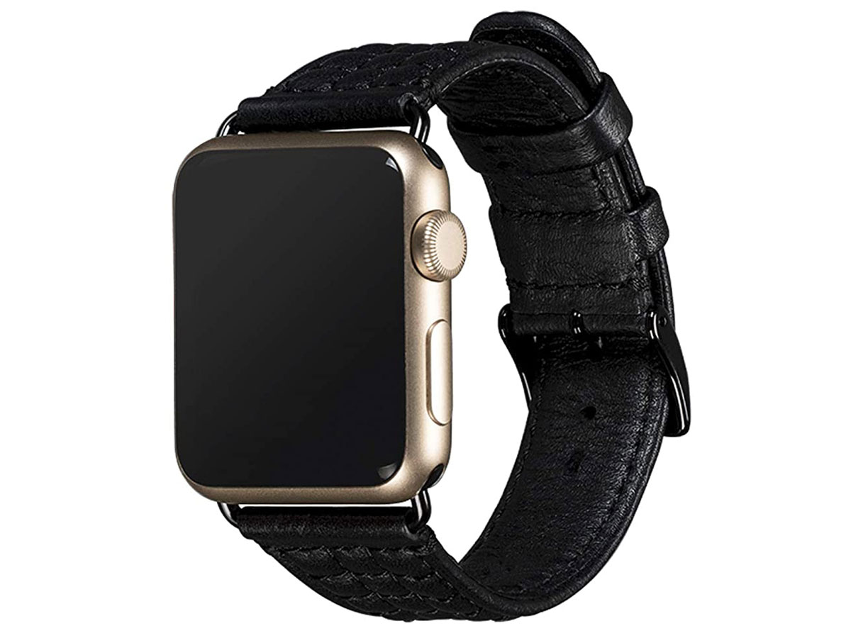 Sena Isa Leather Strap Zwart - Apple Watch Band 38/40/41mm