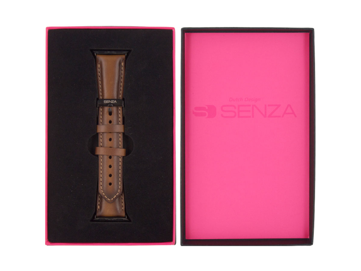 Senza Desire Leather Strap Burned Cognac - Apple Watch 38/40/41 mm