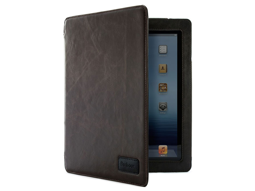 Barbour Leather Folio Stand Case - Hoes voor iPad 2, 3 & 4