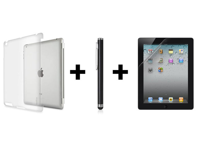 Belkin Starter Kit voor iPad 2, 3 & 4: Case, Protector & Stylus