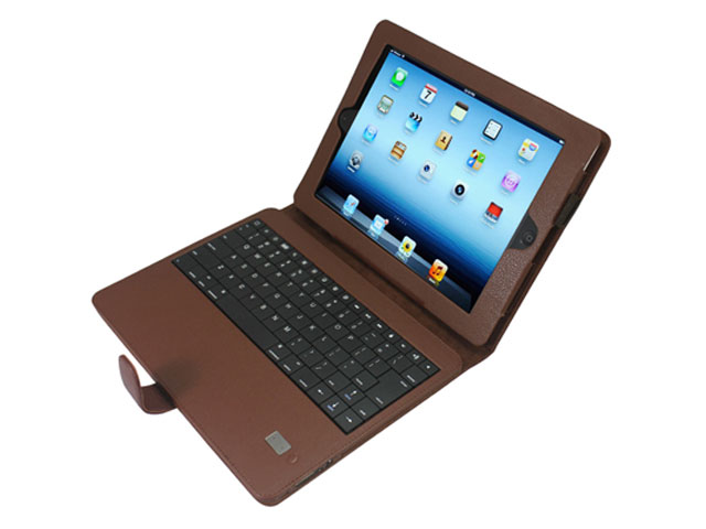 Colored Kunstleren Case voor iPad 2, 3 & 4 met Bluetooth Keyboard