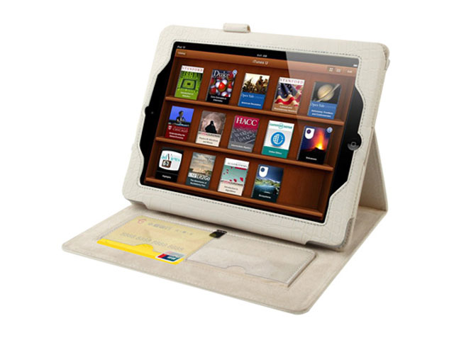 Croco Business Kunstleren Case Hoes voor iPad 2, 3 & 4