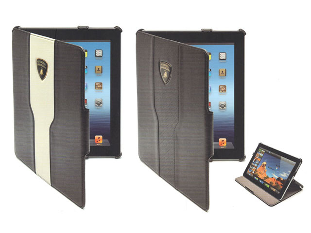 Lamborghini Leather Stand Case Hoes voor iPad 2, 3 en 4