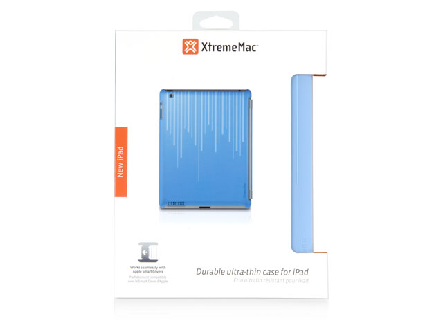 XtremeMac Silkscreen Blue Smart-Cover Compatible Case voor iPad 2, 3 &