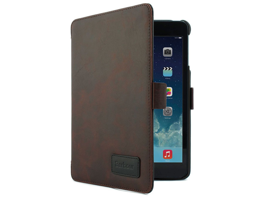 Barbour Leather Folio Stand Case - Hoes voor iPad Air