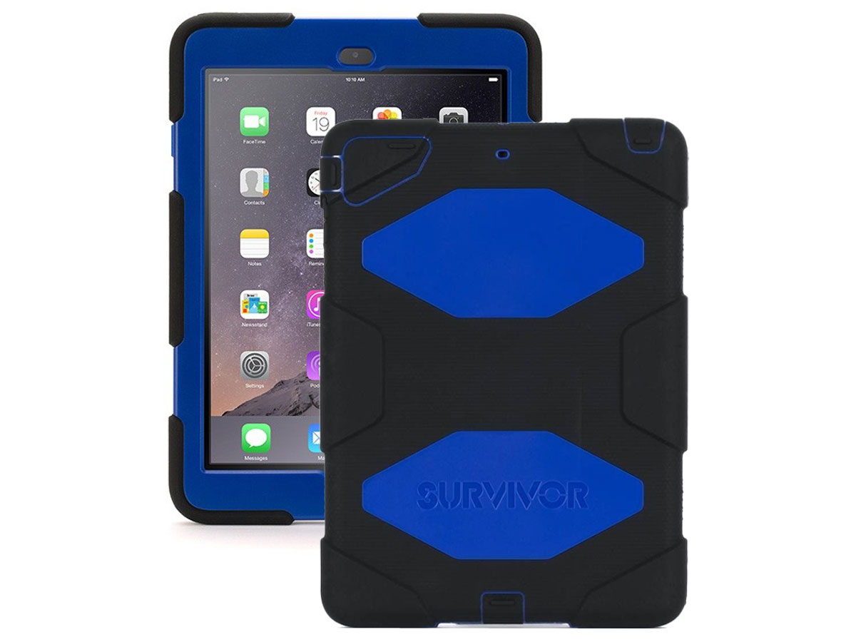 Griffin Survivor Case Zwart/Blauw - iPad Air 1 Hoesje