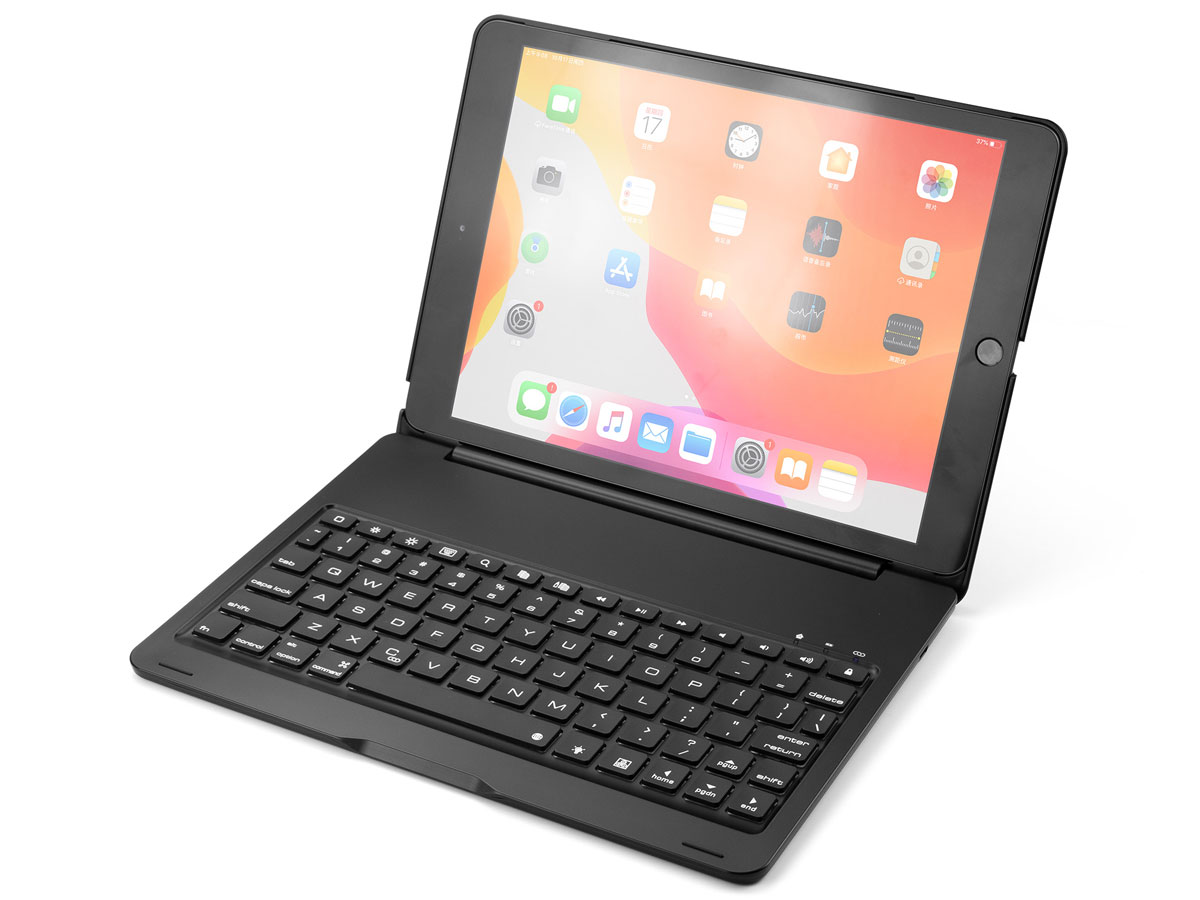 Bluetooth Toetsenbord Case Zwart - iPad 10.2 Hoesje