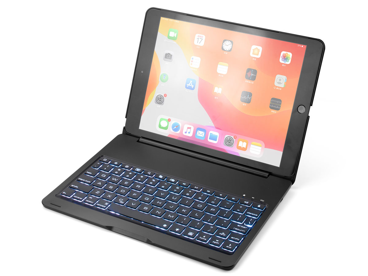 Bluetooth Toetsenbord Case Zwart - iPad 10.2 Hoesje