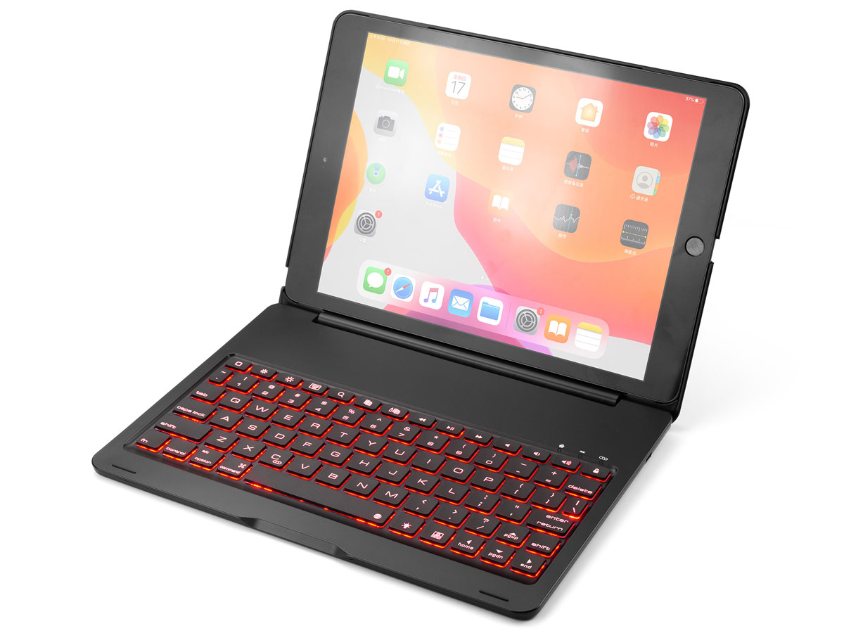 Bluetooth Toetsenbord Case Zwart - iPad 10.2 Hoesje