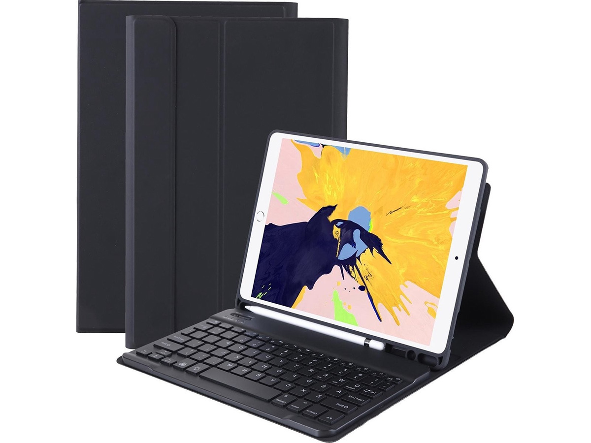Bluetooth Keyboard Case QWERTY - iPad 10.2 Toetsenbord Hoesje