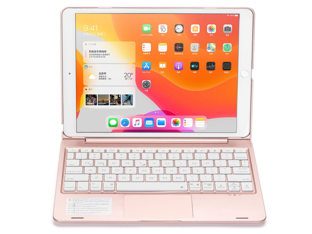 Toetsenbord Case met Trackpad Rosé QWERTY - iPad 10.2 Hoesje