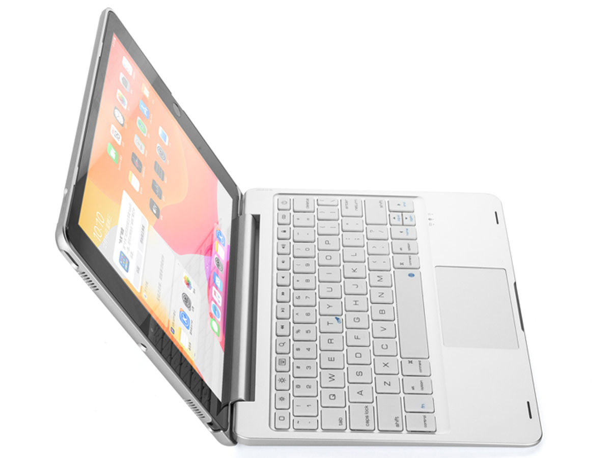 Toetsenbord Case met Trackpad Zilver QWERTY - iPad 10.2 Hoesje