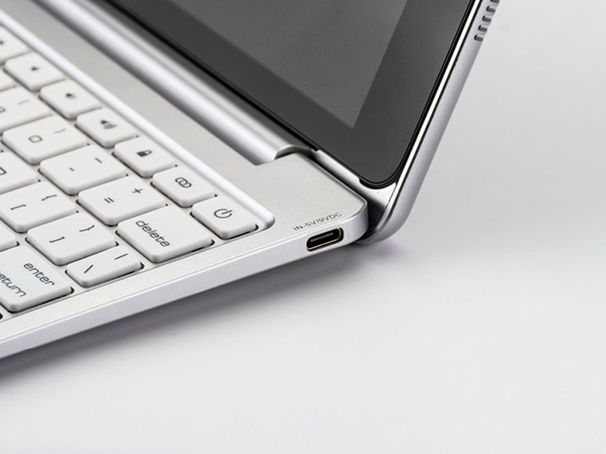 Toetsenbord Case met Trackpad Zilver QWERTY - iPad 10.2 Hoesje