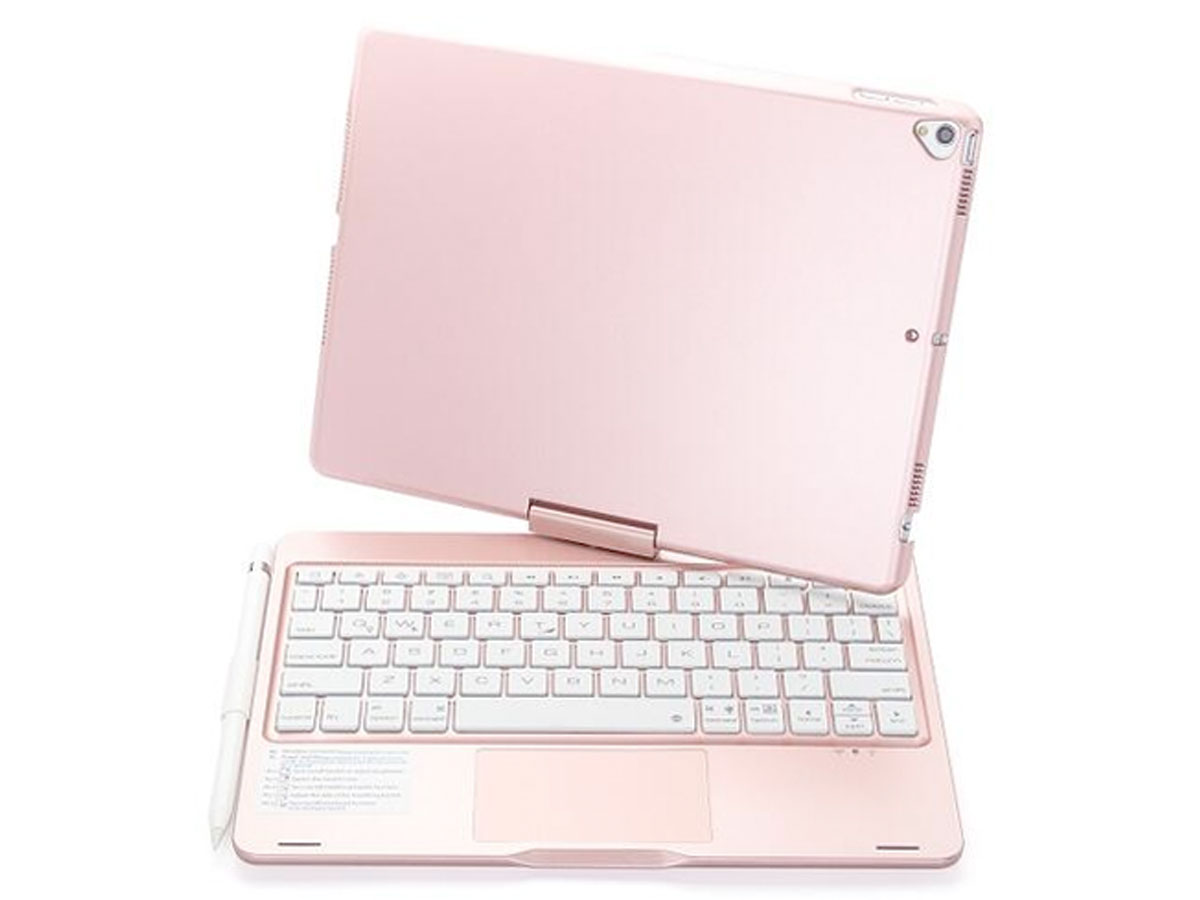 Toetsenbord Case 360 met Muis Trackpad Rosé - iPad 10.2 Hoesje