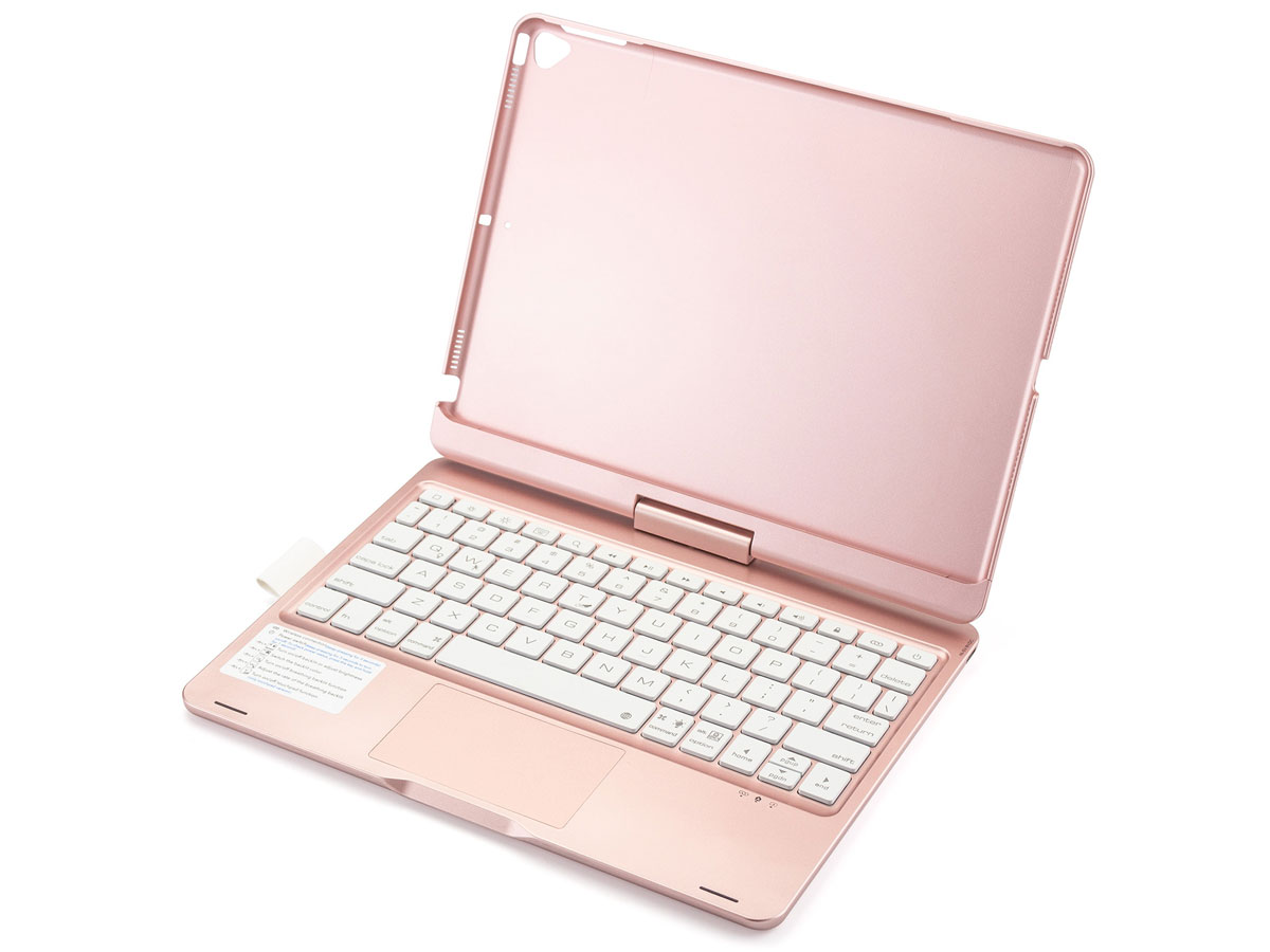 Toetsenbord Case 360 met Muis Trackpad Rosé - iPad 10.2 Hoesje