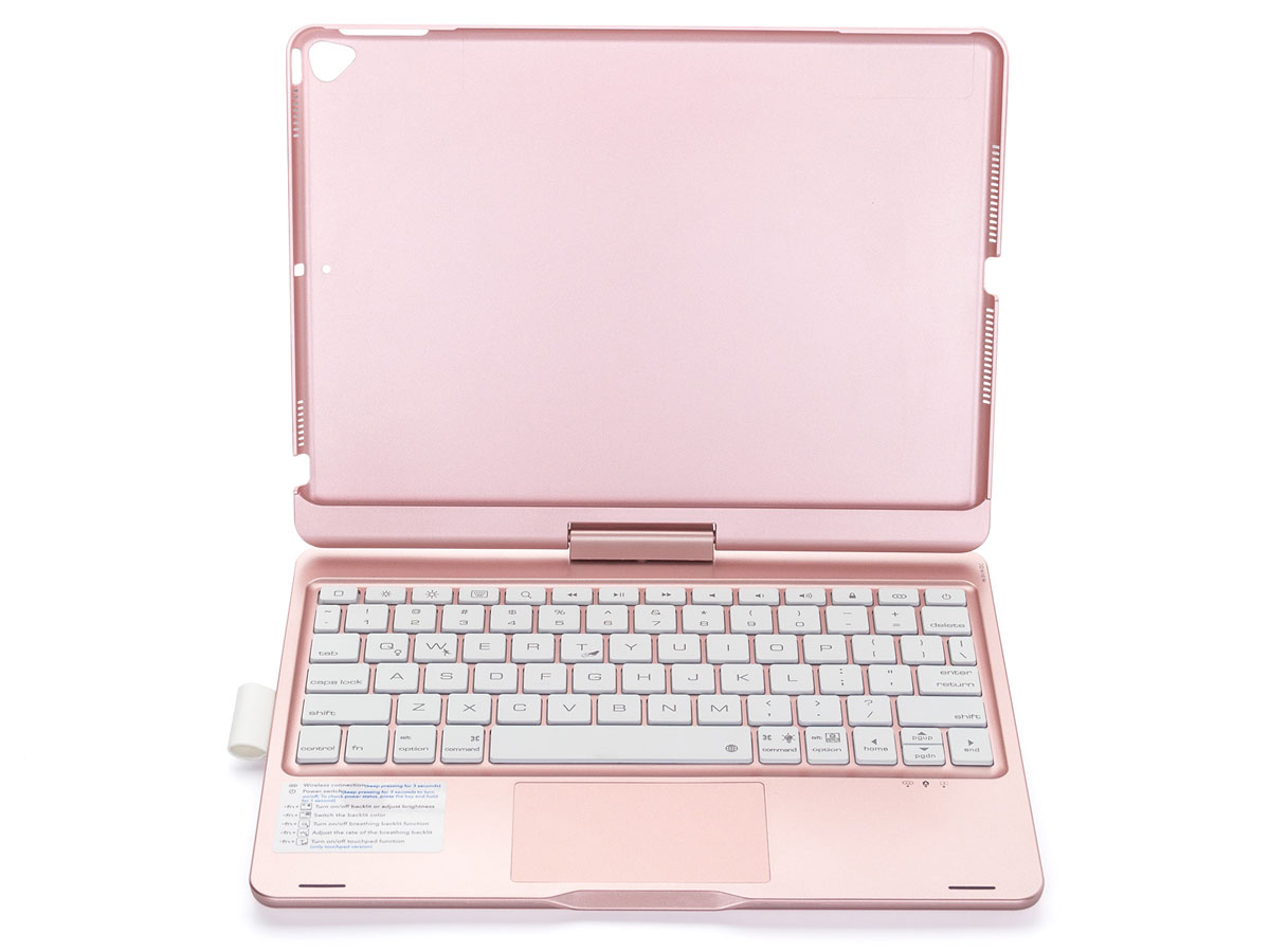 Toetsenbord Case 360 met Muis Trackpad Rosé - iPad 10.2 Hoesje