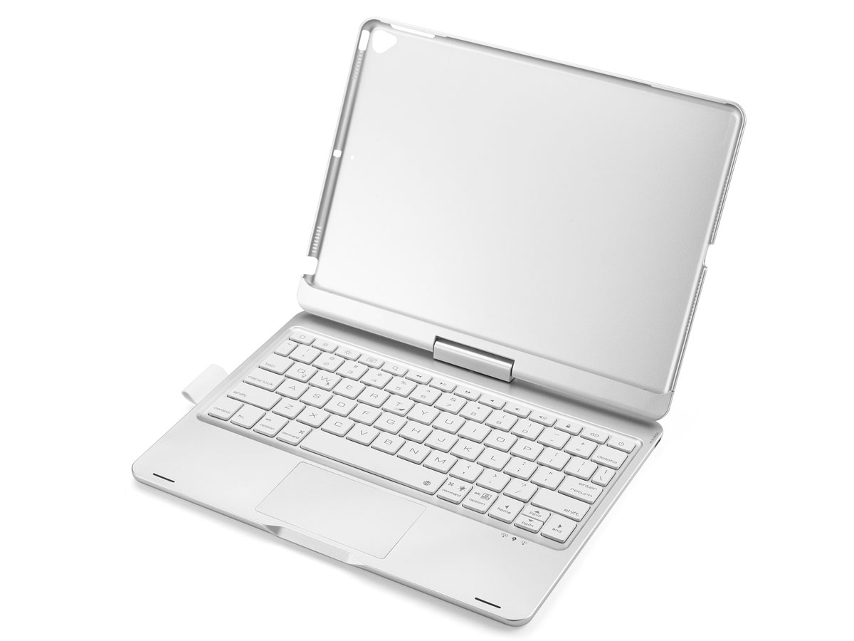 Toetsenbord Case 360 met Muis Trackpad Zilver - iPad 10.2 Hoesje