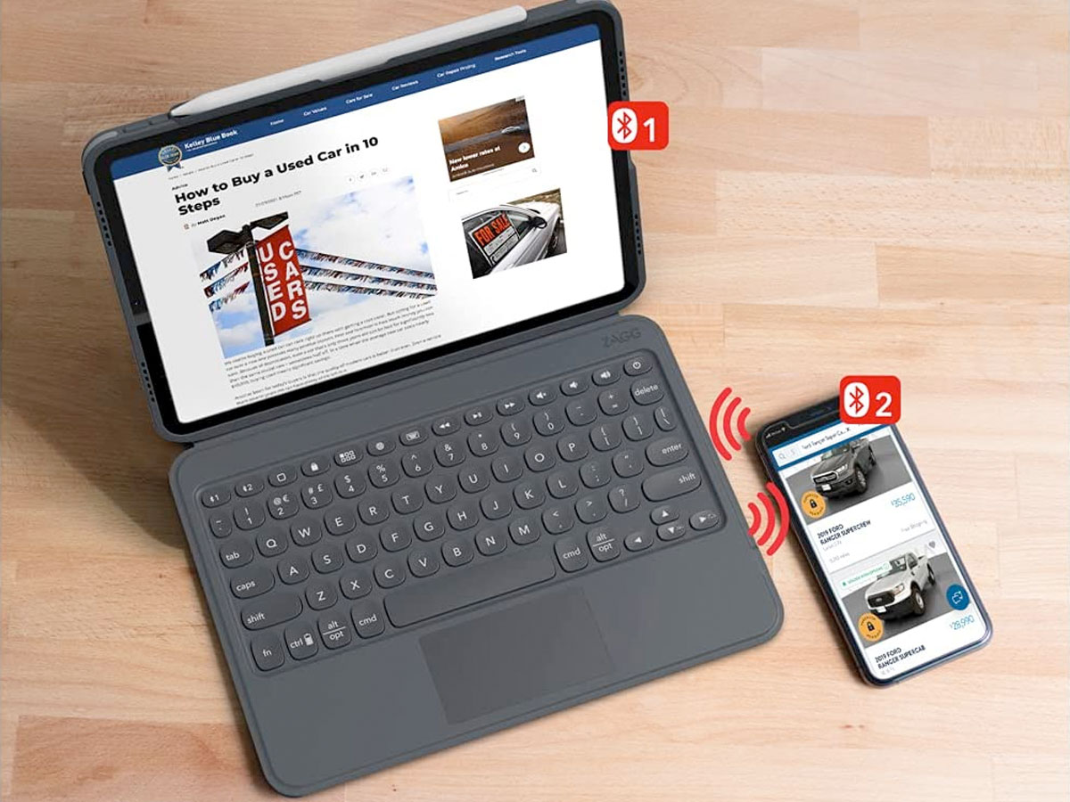 ZAGG Pro Keys Folio met Trackpad QWERTY - iPad 10.2 hoesje