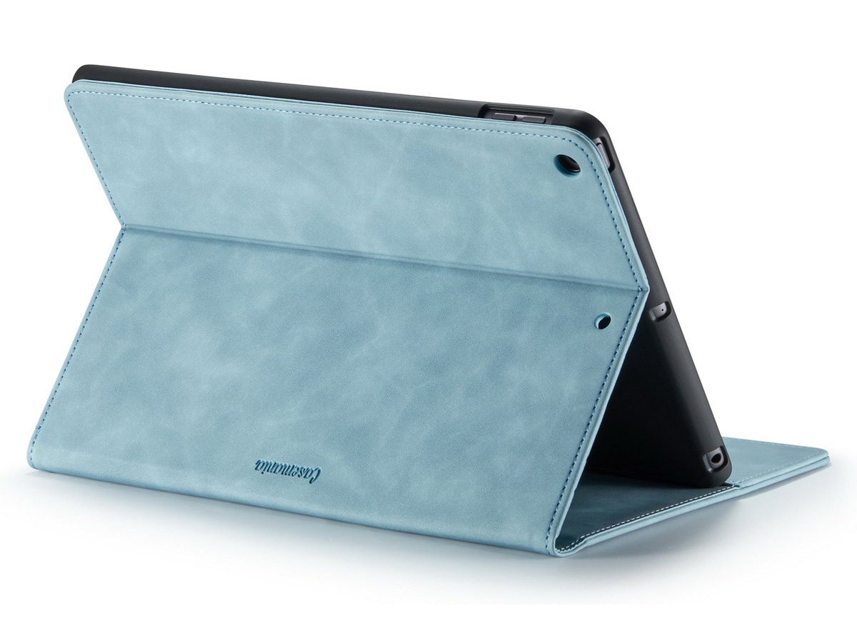 CaseMania Slim Stand Folio Case Aqua - iPad 10.2 hoesje