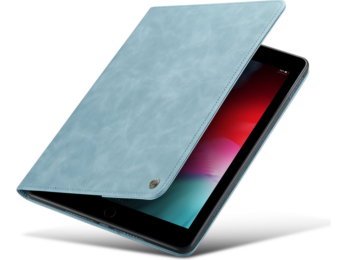 CaseMania Slim Stand Folio Case Aqua - iPad 10.2 hoesje