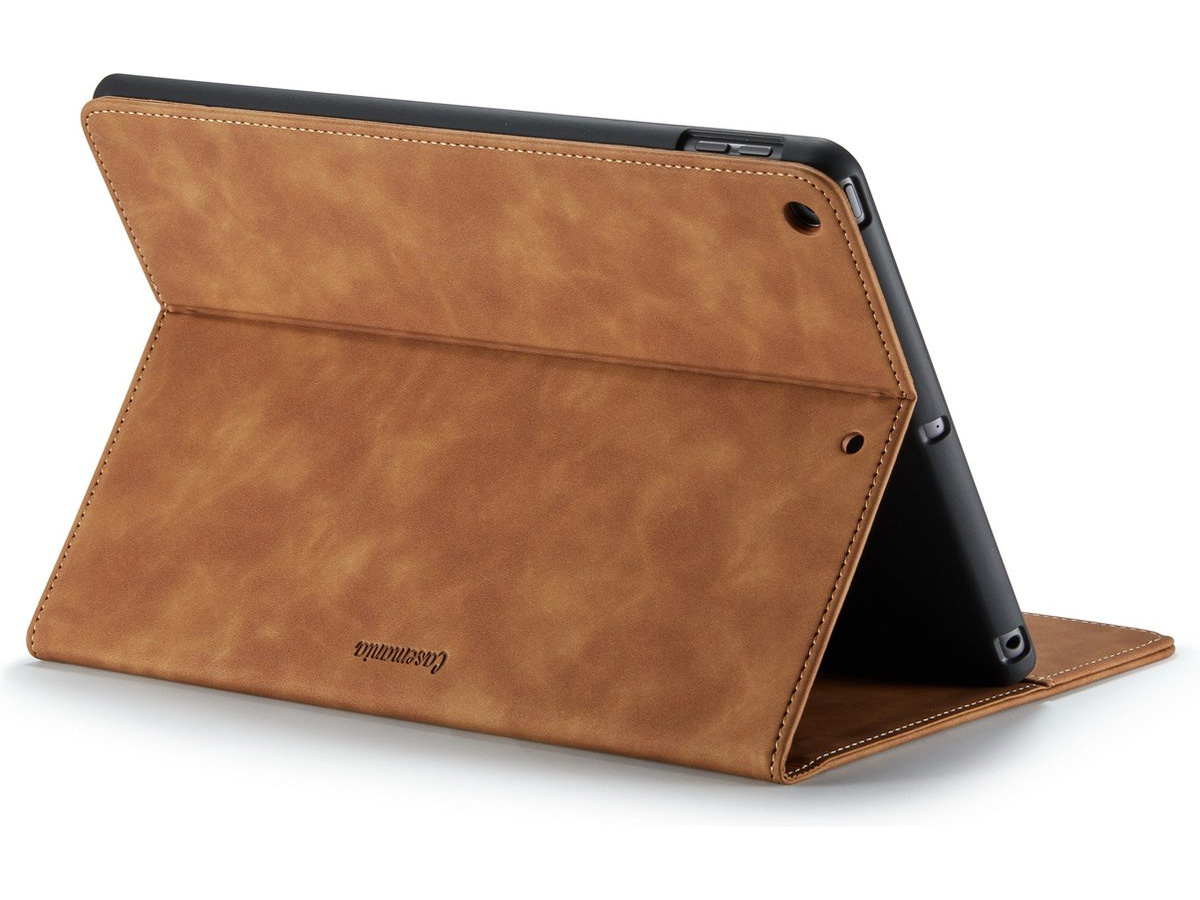 CaseMania Slim Stand Folio Case Cognac - iPad 10.2 hoesje