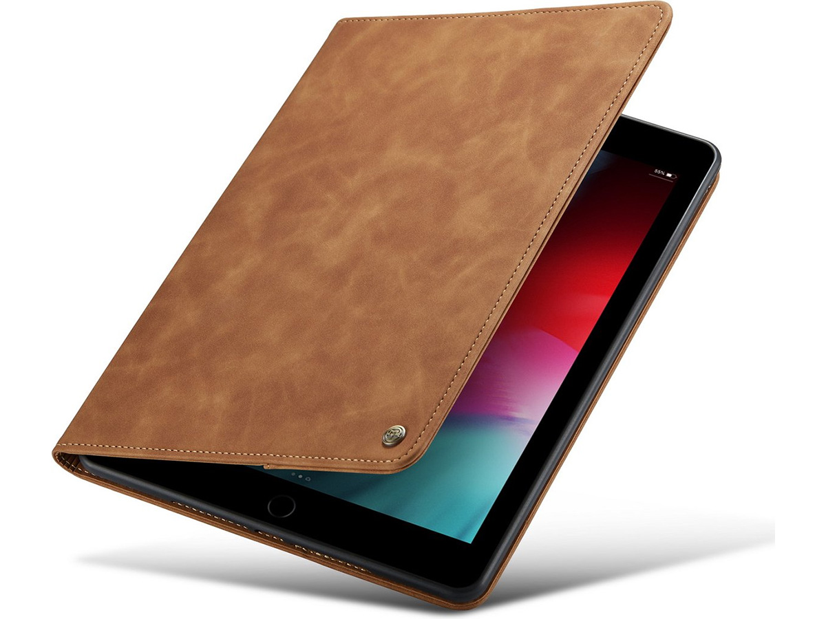 CaseMania Slim Stand Folio Case Cognac - iPad 10.2 hoesje