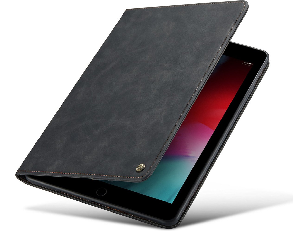 CaseMania Slim Stand Folio Case Zwart - iPad 10.2 hoesje