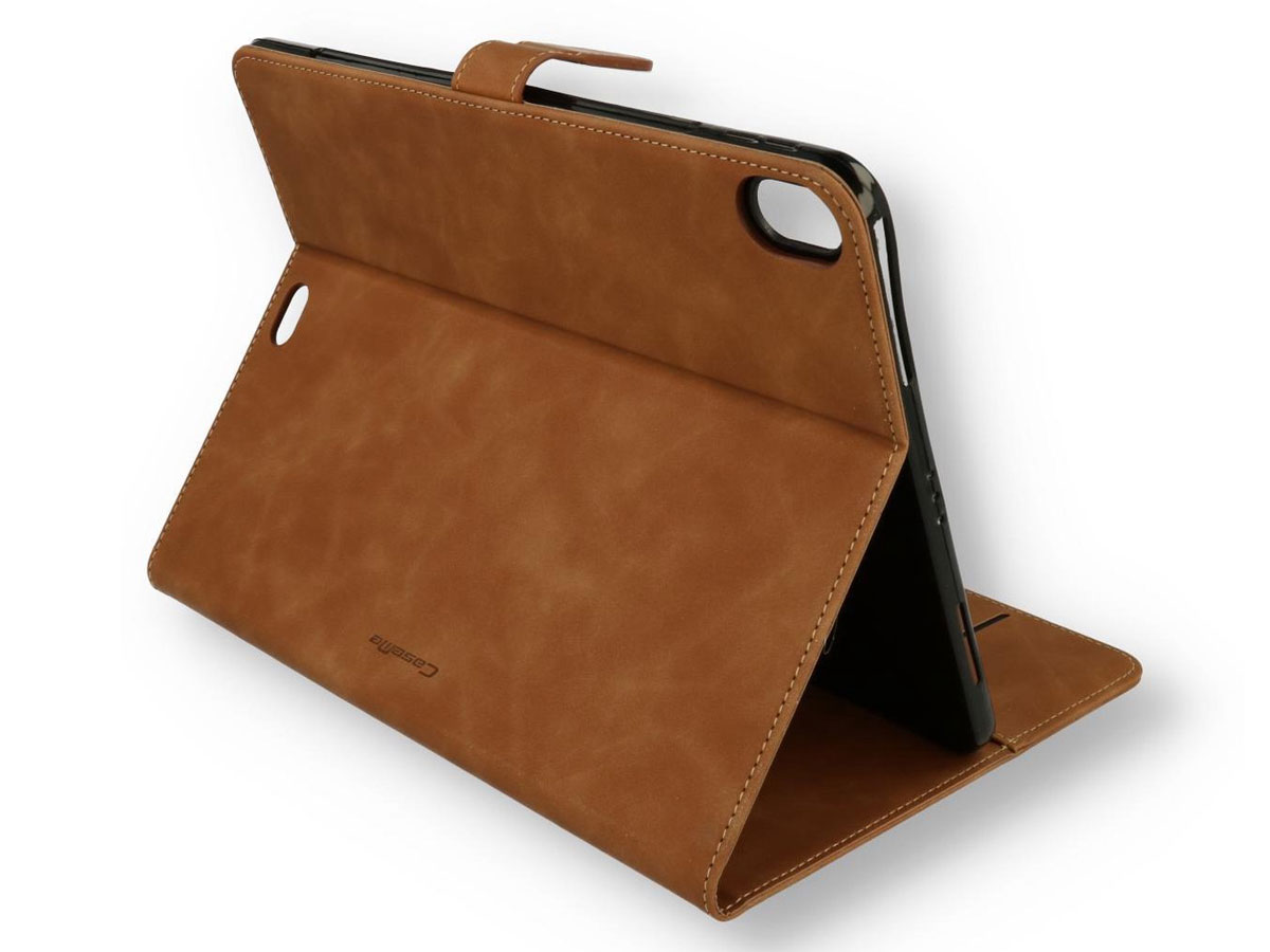 CaseMania Stand Folio Case Cognac - iPad 10.2 hoesje